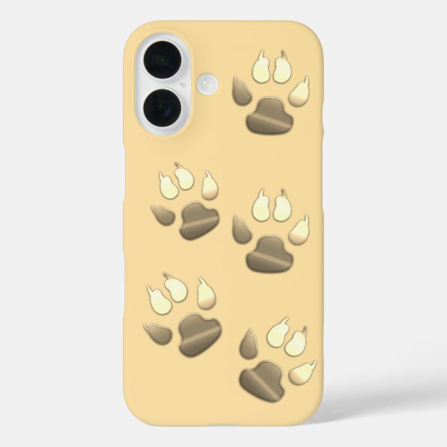 Coques Case-Mate iPhone Pâtes de chien pour animal de compagnie d'or migno (Verso)