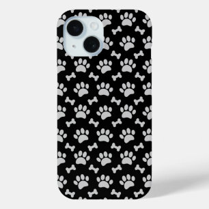 Coque Case-Mate iPhone Pâtes et os gris Motif sur noir