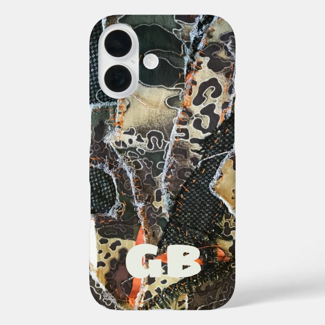 Coques Case-Mate iPhone Pâtes léopards posters de animaux Monogrammes (Verso)