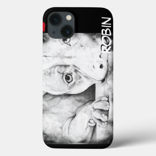 Coque Case-Mate iPhone Patiemment en attente avec coeur rouge