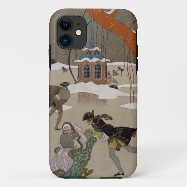 Coques Case-Mate iPhone Patinage de glace sur le lac congelé (Dos)