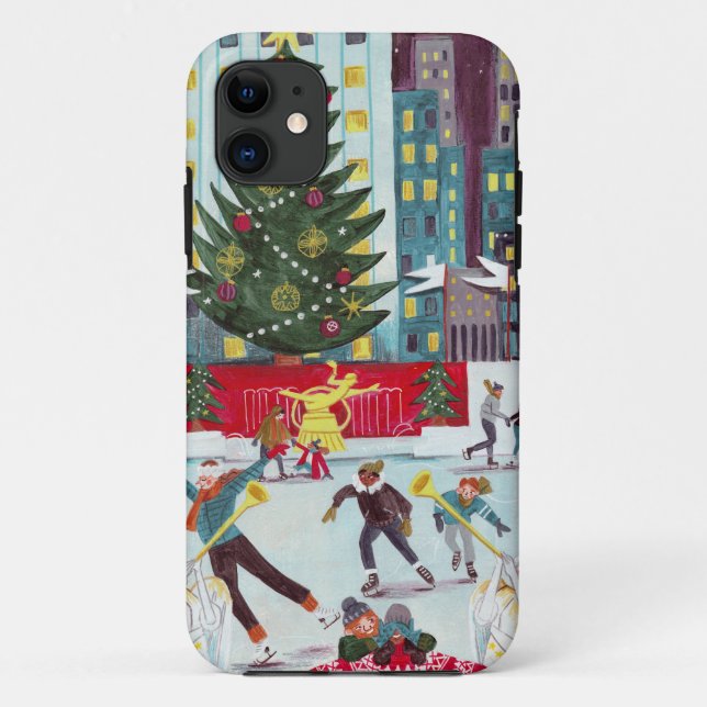 Coques Case-Mate iPhone Patinage sur glace au Rockefeller Center Noël  (Dos)
