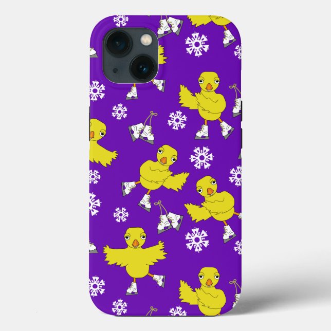 Coques Case-Mate iPhone Patinage sur glace Chick Snowflake Motif (Verso)