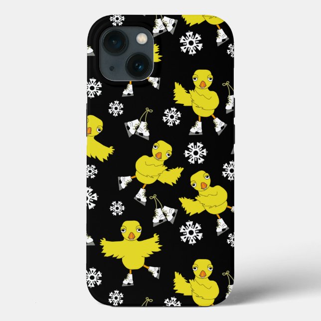Coques Case-Mate iPhone Patinage sur glace Chick Snowflake Motif (Verso)
