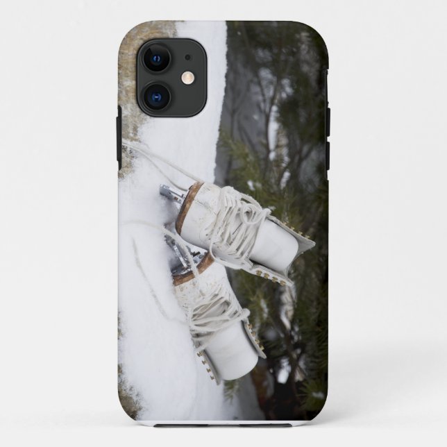 Coques Case-Mate iPhone Patins de glace, chiffre patins dans la neige (Dos)