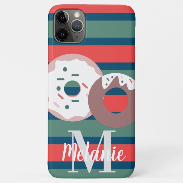 Coques Case-Mate iPhone Pâtisseries de Noël et rayures de vacances (Dos)