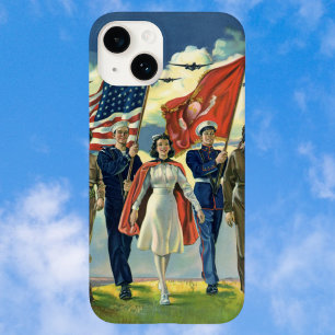 Coque Case-Mate iPhone Patriote Vintage, Personnel Militaire Héros Fiers