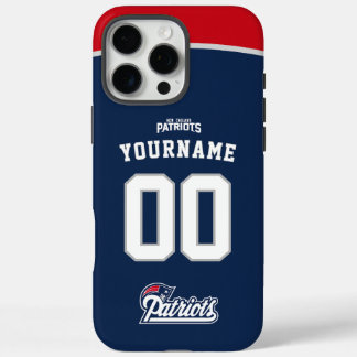 Coque iPhone 16 Pro Max Patriotes Personnalisés Jersey Football Américain