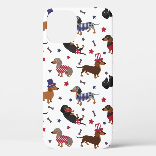 Coques Case-Mate iPhone Patriotic Dachshund (Verso)