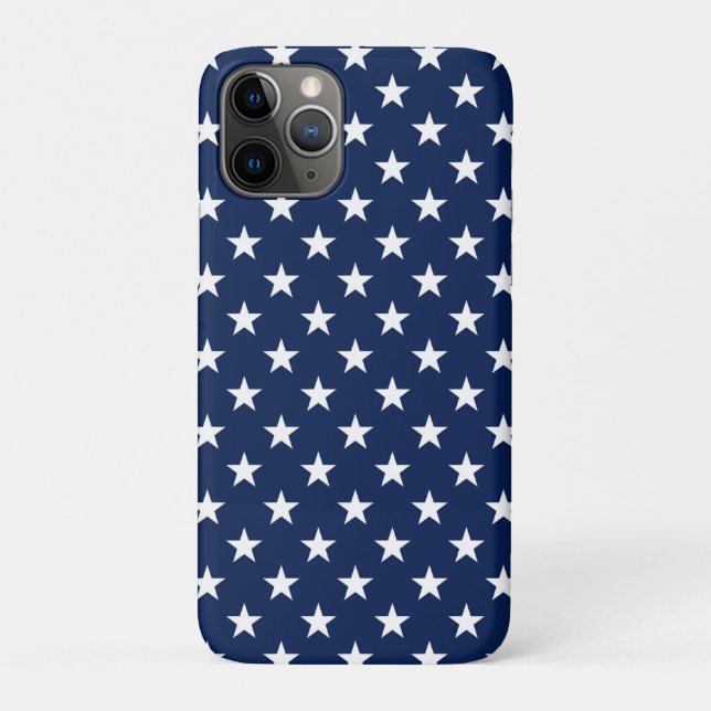 Coques Case-Mate iPhone Patriotic Navy Bleu USA Drapeau étoiles Motif (Dos)