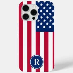Coque Case-Mate iPhone Patriotique Américain Rouge Bleu bleu Personnalisé