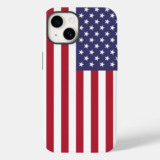 Coques Case-Mate iPhone Patriotique Apple iPhone 14 Coque-Mate avec drapea (Verso)
