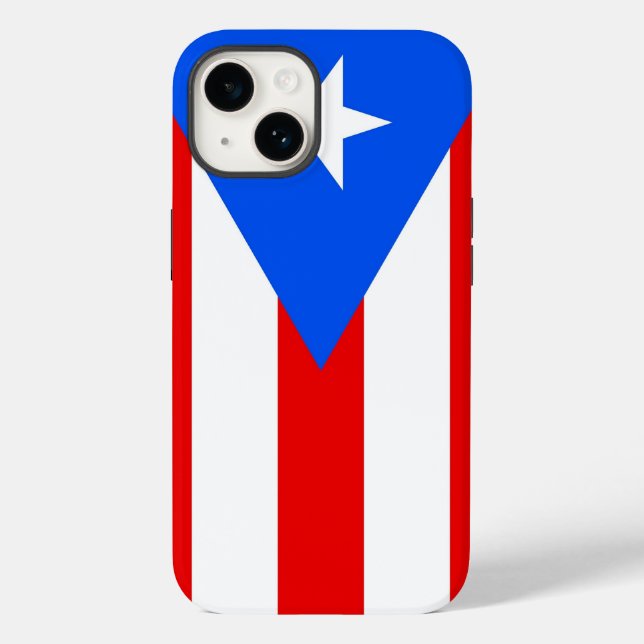 Coques Case-Mate iPhone Patriotique Apple iPhone 14 Coque-Mate, Porto Rico (Verso)