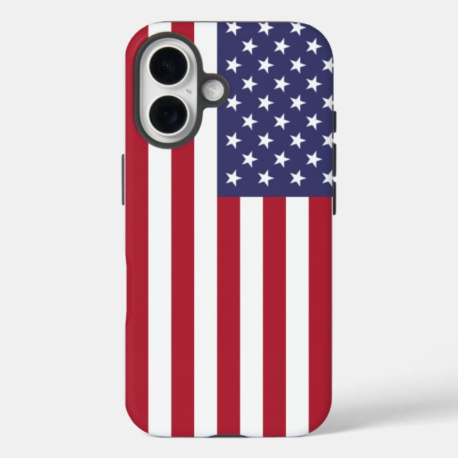 Coques Case-Mate iPhone Patriotique Apple iPhone 16 Coque-Mate avec drapea (Verso)