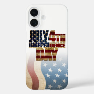 Coque Pour iPhone 16 Patriotique Juillet 4