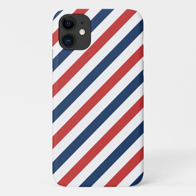 Coques Case-Mate iPhone Patriotique Rouge Blanc et Bleu (Dos)