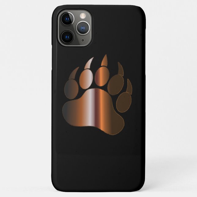COQUES Case-Mate iPhone PATTE D'OURS EN ACIER BRUN (Dos)