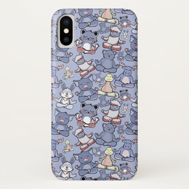 Coques Case-Mate iPhone Patter les yoga poses | Yoga seamless pattern 49 (Dos)