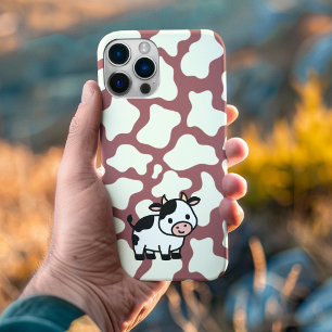 Coque Pour iPhone 16 Pattern à White on Red with Cow