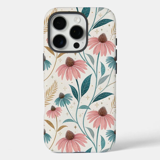 Coques Case-Mate iPhone Pattern Echineceas Glitter (Verso)