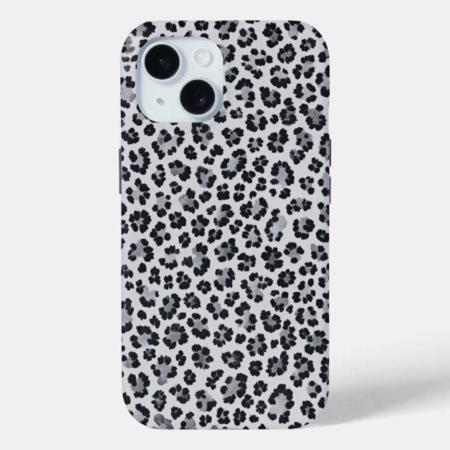 Coques Case-Mate iPhone Pattern Gray Leopard Print (Verso)