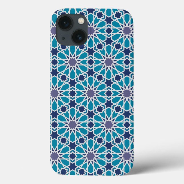 Coques Case-Mate iPhone Pattern In Blue and Grey (Verso)