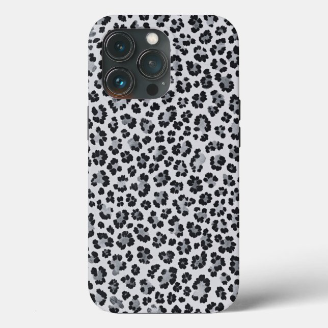 Coques Case-Mate iPhone Pattern Leopard Print Gray (Verso)