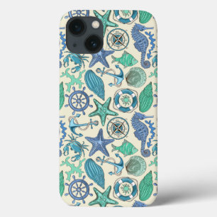 Coques Pour iPhone Patters de Teal Sea Animals