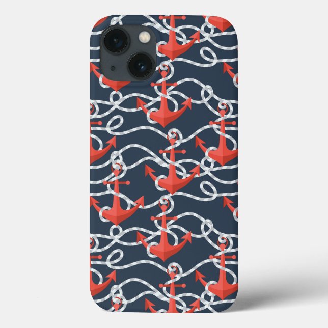 Coques Case-Mate iPhone Patters Nautical Anchors et Rope (Verso)