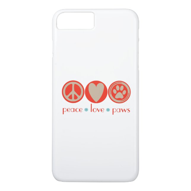 Coques Case-Mate iPhone Pattes d'amour de paix (Dos)