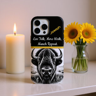 Coque iPhone 16 Pro Max Pâturage de bisons sur prairie ouverte