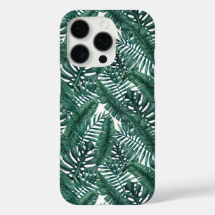 Coque iPhone 16 Pro Paume vert tropicale Feuille Motif