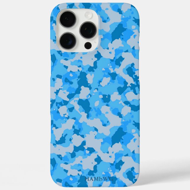 Coques Case-Mate iPhone Pavé HAMbWG I - Camouflage bleu (Verso)