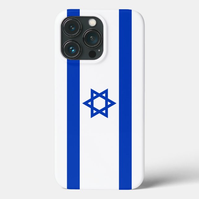 Coques Case-Mate iPhone Pavillon Israël bleu et blanc moderne (Verso)