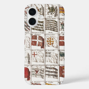 Coque Pour iPhone 16 Pavillons Maritimes Anciens du Monde Poster