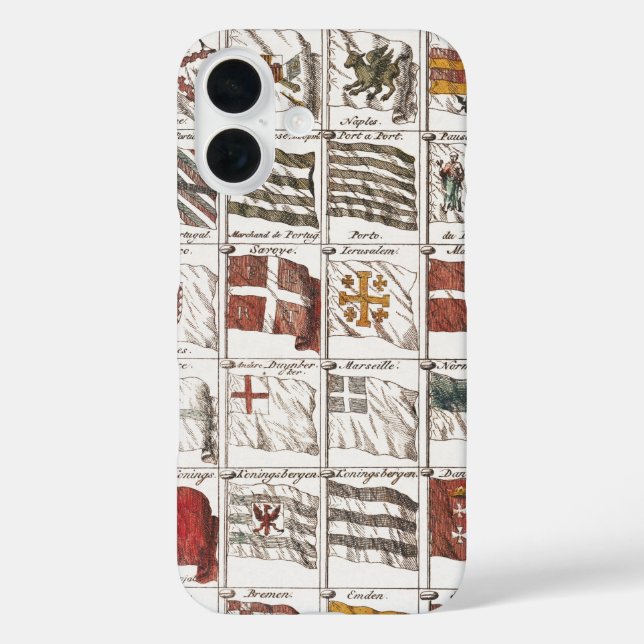 Coques Case-Mate iPhone Pavillons Maritimes Anciens du Monde Poster (Verso)