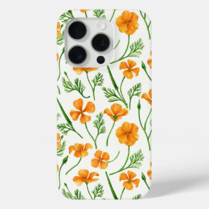 Coque Case-Mate iPhone Pavot de Californie, fleurs d'été, orange wil