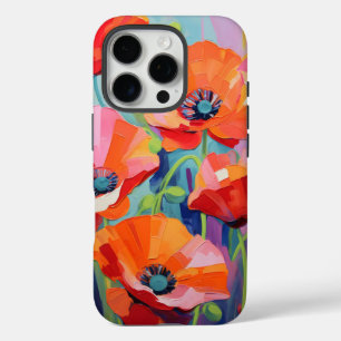 Coque iPhone 16 Pro Pavot rouge