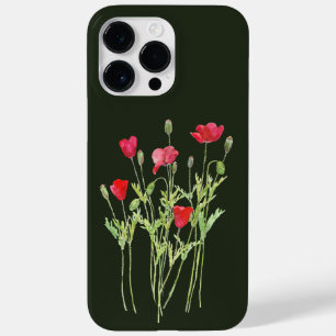 Coque Case-Mate iPhone Pavot rouge prairie estivale, fleurs sauvages