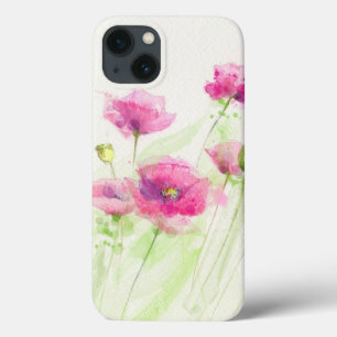 Coques Pour iPhone Pavots peints 3 d'aquarelle
