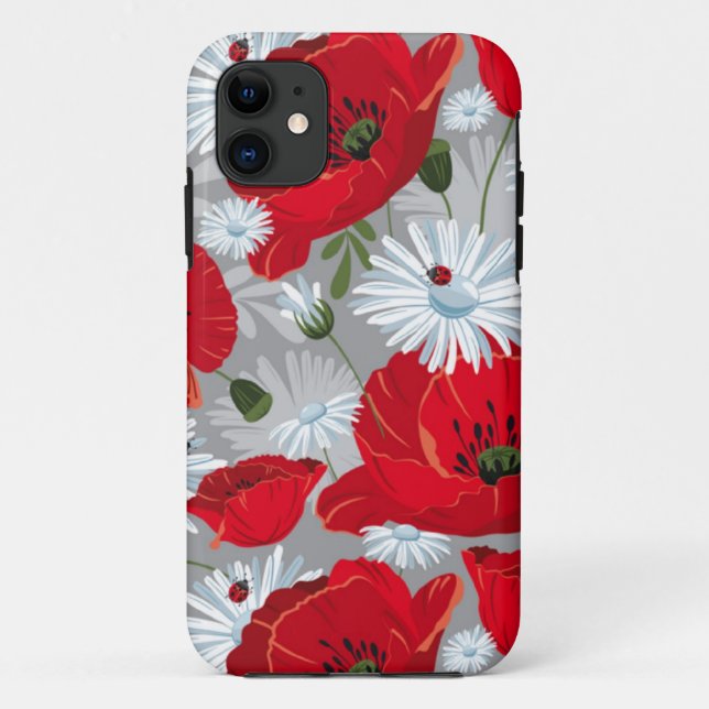 Coques Case-Mate iPhone Pavots rouges (Dos)