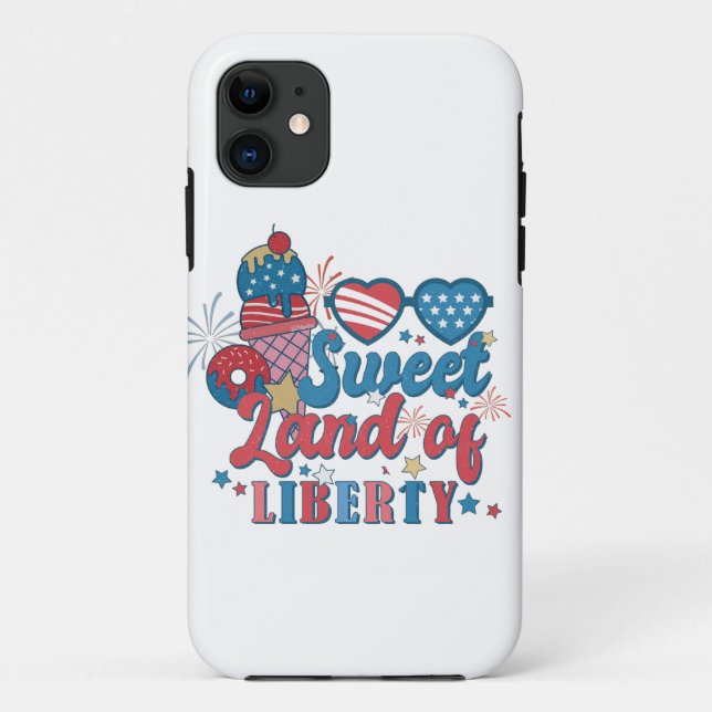 Coques Case-Mate iPhone PAYS DOUCE DE LIBERTÉ patriotique (Dos)