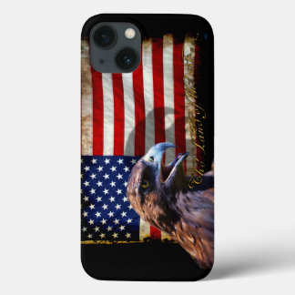Etui iPhone 13 Pays du drapeau et de l'aigle patriotique libres d