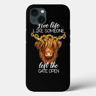 Case-Mate iPhone Case Pays Heifer Highland Vache Avec Sunflower Farm F