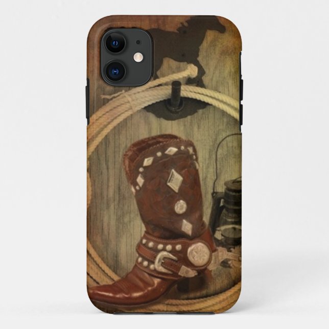Coques Case-Mate iPhone Pays Ouest cheval cowboy botte Lasso corde (Dos)