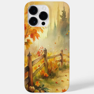 Coque Case-Mate iPhone Paysage automnal rustique à l'aquarelle