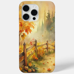Coque Case-Mate iPhone Paysage automnal rustique à l'aquarelle