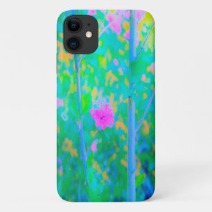 Case-Mate iPhone Case Paysage bleu impressionniste avec fleur rose