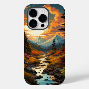 Coque Case-Mate iPhone Paysage Coucher Du Soleil Montagne Et Rivière
