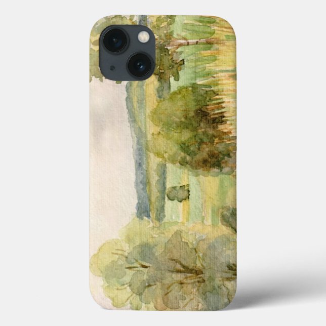Coques Case-Mate iPhone Paysage d'aquarelle (Verso)
